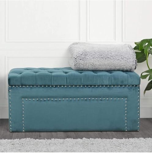 Image of Sofa Couch Poufffe Storage 50 inch Inches Ottoman Tufted seat with Storage Bench Multipurpose Seater for Living Room Guest Room Office