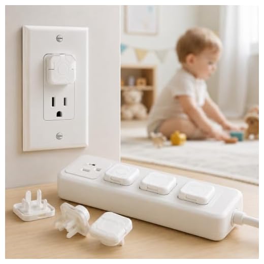 10 PCS Protective Power Socket Cover, Safety Plug Protector for Standard Sockets – Safety Wall Socket Protection Device, Easy to Install and Use（white）