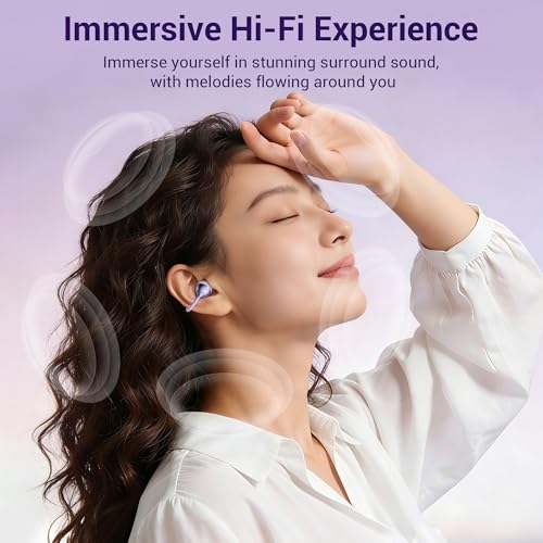 Image of 2-in-1 Wireless Earbuds Set, Open-Ear Clip & Mini Sleep Headphones, 36H Battery, Bass Sound, Ultra Comfortable, IPX5 Waterproof, Stylish for Work /Sport /Sleep