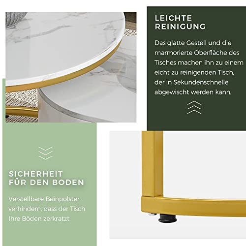 Table de canapé modulable : un lot de 2 tables à thé pliantes adaptées aux salons multifonctions
