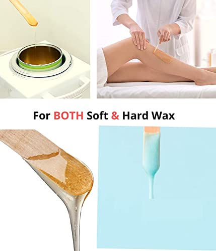 Image of Metal Wax Spatula with Wooden Finish Handle Waxing Applicator Knife Wooden and Steel Plate for Personal Professional Use Women Hair Removal Combo Stainless Reusable Kit Home Salon Sliver