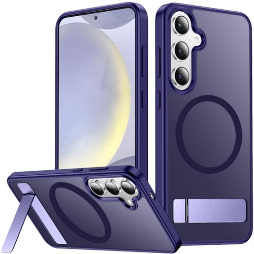 Image of SPIDERCASE Magnetic for Samsung Galaxy S24 Case, [3 Stand Ways][ Military Grade Drop Protection] with Invisible Stand Shockproof Slim Case for S24 6.2 inch,Purple