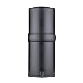 Boroux Legacy Gravity-Fed Countertop Stainless Steel Water Filter System | 3 Gallons with 2 Authentic Black Foundation. Filters | Matte Black