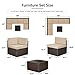 U-MAX 7 Piece Outdoor Patio Furniture Set, PE Rattan Wicker Sofa Set, Outdoor Sectional Furniture Chair Set with Cushions and Tea Table, Brown
