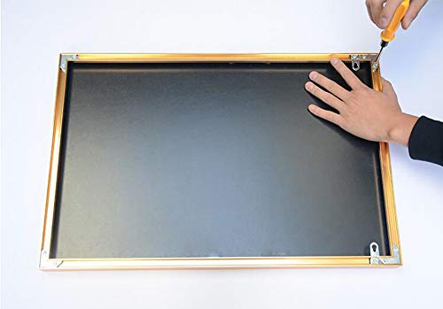 1Set/18Pcs Metal Photo Frame Hardware Set - Durable Angle Bracket Flat Plate Fastener Tapped Corners Gasket Picture Frame Hanging Hooks Spring Clips Diy Picture Framing Accessoried #TOP6