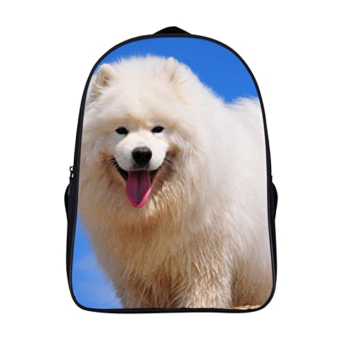 Sac d'école unisexe avec motif chien 3D pour ados et étudiants mesurant 40x28x16cm