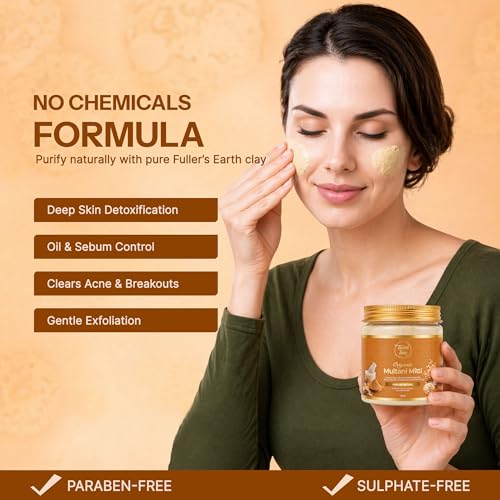 Image of TrendTree Multani Mitti Beauty Clay | 100% Pure Fuller's Earth for Face, Hair & Scalp Purification Rituals | 100g