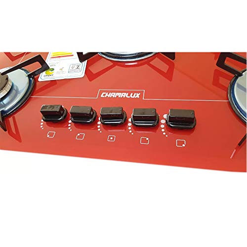 COOKTOP 5 BOCAS TRIPLA CHAMA VERMELHO