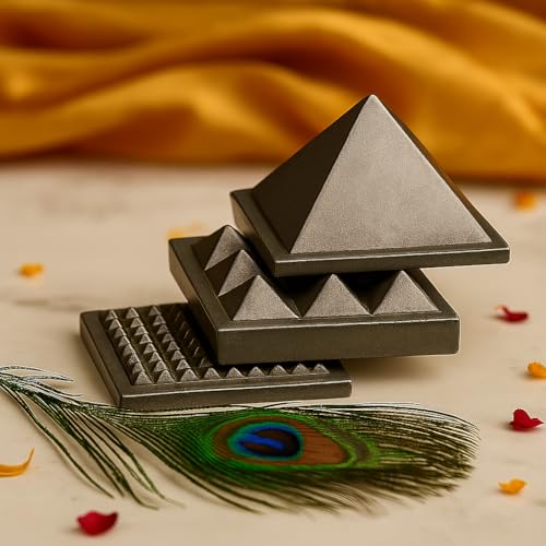 Image of Premium Lead Triple Layer Pyramid Vastu Remedy for South-West Zone Correction, Stability & Protection - 100% Pure Lead 3-Piece Pyramid by Vastu Mandir