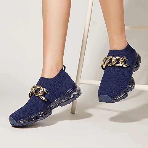 Image of LUCKY STEP Women Air Cushion Fashion Sneakers Breathable Casual Comfortable Lightweight Walking Shoes