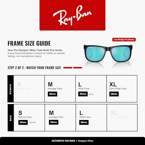 Image of Ray-Ban RB4165F Justin Classic Square Sunglasses for Men