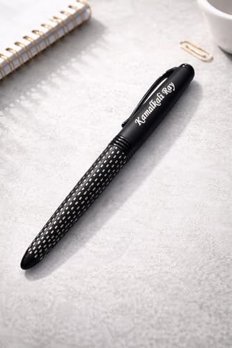 Image of Customized Metal Ballpoint Pen with Free Name Engraving | Premium Personalized Pen for Office, Gifting & Professionals (White,Black)
