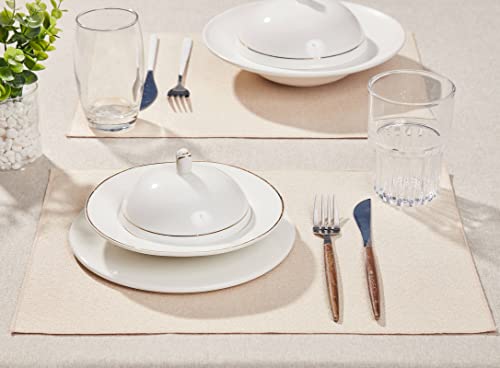 Jehdhe Cloth Placemats Set Of 6, Heat Resistant And Machine Washable Table Mats For Dinning, Linen Table Placemats For Kitchen Decor, 11.8 X 15.7 Inch, Beige #TOP3