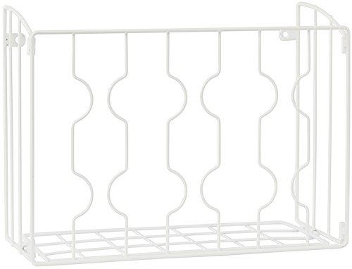 Simple Houseware Wall Door Mount Kitchen Wrap Organizer Rack, White