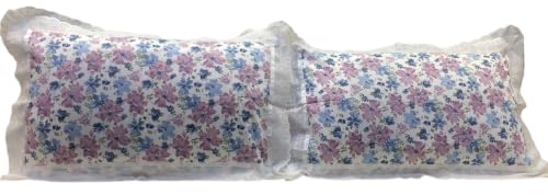Image of VHC 100% Cotton Lace Pillow Cover /Case Set (Pack of 2)-Maroon (Serenity)