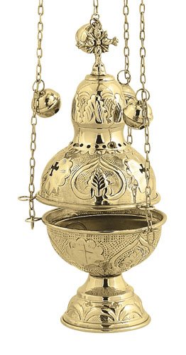 Brass Christian Church Liturgy Thurible Incense Burner Censer (9394 B)