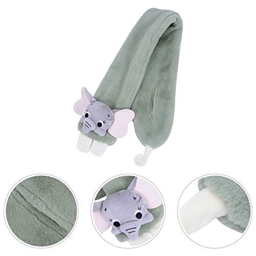 Amosfun Cachecol de Pelúcia Dos Desenhos Animados Elefante Crianças Inverno Gravata Cruzada Envoltór