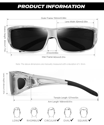 Image of Night Vision Glasses, Fit Over Glasses Mens Womens, Wrap Around Anti Glare HD Night Vision Lens for Night Driving