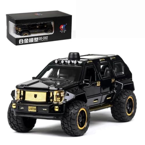 Image of DEOXY 1:24 G-Pattron Diecast Metal Car Toy With Pull Back Openable Doors & Light,Music Boys Gifts Toys For Kids,Black