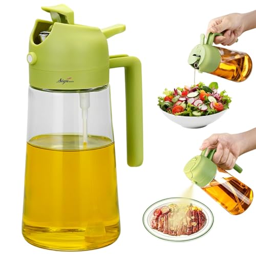 Image of Signamio 2in1 Glass Oil Sprayer Bottle for Cooking - Versatile Oil Dispenser for Kitchen - Premium Oil Dispenser for Precise Cooking with Innovative Design for Easy Use and Refill