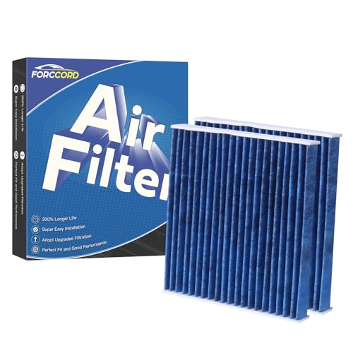Forccord HEPAキャビンエアフィルター 2個パック トヨタカムリ/カローラ/4Runner Sienna Tundra RAV4 Lexus RX350 活性化CF10285 カーボンキャビンフィルター交換用