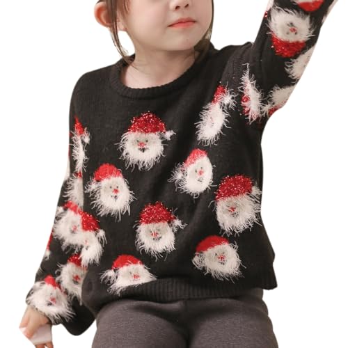 Image of Christmas Sweater for Women, Cute Long Sleeve Crew Neck Santa Claus Knitted Sweater Ugly Christmas Sweater Pullover Top