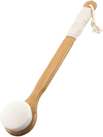 Amazon Tonja 白い毛 ボディブラシ 体洗いブラシ 繊維毛 ロング お風呂用 竹製長柄 天然素材 やわらか ソフトタイプ 滑り止め紐 角質除去 Tonja ビューティー 通販
