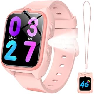 Kids Smart Watch，4G Smartwatch with GPS，800mAh Battery, Video Calls, SOS，LED Flashlight，Classroom Mode,Games,Camera, IP68 Waterproof，Kids Watch for Boys Girls Toys Birthday Gifts for 4-12 Years Old