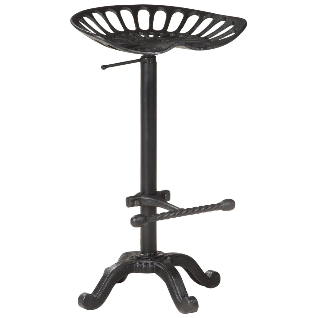 Tabouret de bar noir en fonte : fini les sièges instables grâce à sa base lourde