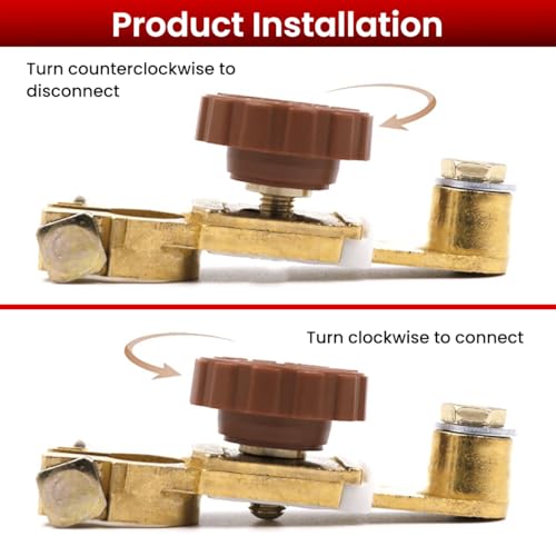 Image of STHIRA Car Battery Cut Off Switch 12V 125A Negative Terminal Knob