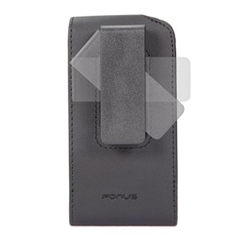 Premium Black Vertical Leather Case Pouch Cover Holster With Swivel Belt Clip For Alcatel Idol 4S #TOP3