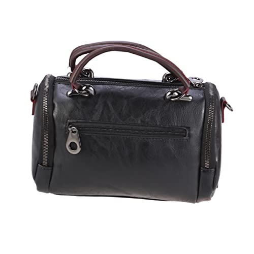 VALICLUD Pu Pillow Bag Cross Carry Bag Woman Bag Messenger Bag for Women Woman Winter Handbag Single Shoulder Bag Woman Barrel Black Pillows Pillow Handbags Shoulder Bag Pu Miss Wallet4