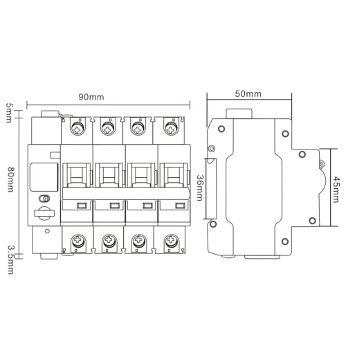 Disjoncteur intelligent 63A connectable pour gestion de tableau électrique domestique
