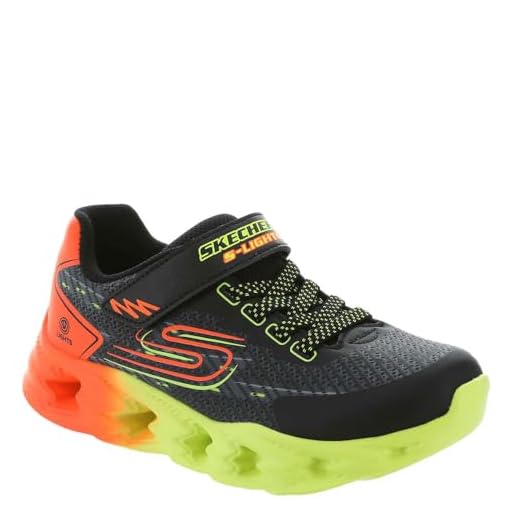 Skechers Zapatillas Vortex 2.0 Quantro Negro, Naranja