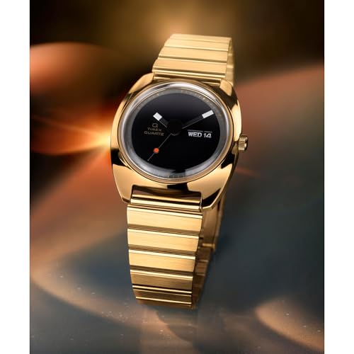 Image of TIMEX Q Vintage-Inspired Black Round Dial Analog Men's Watch - TW2Y34400UJ