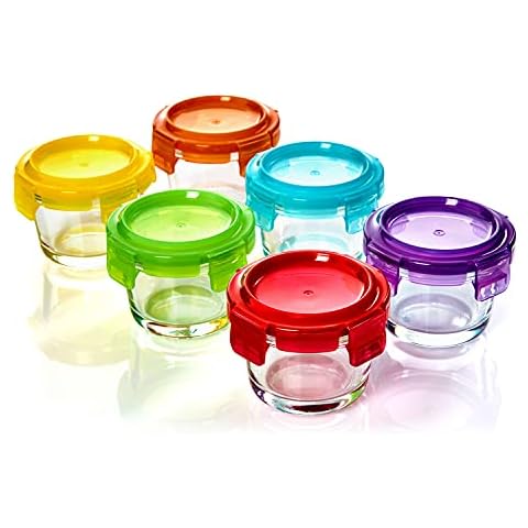 Bambuswald© 6 tarros de 120ml con cierre de clic Cover