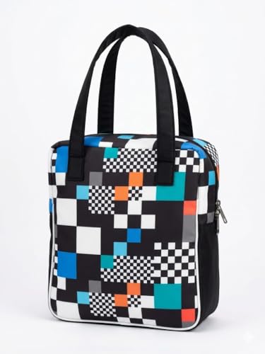 Image of Insulated Lunch Bag for Men & Women | 9.25 litres Large Capacity| 1000D Fabric | Bounded Satin Fabric | Water-Resistant & Leakproof | Durable Lunch Carrier with Double Handles (Multicolor)