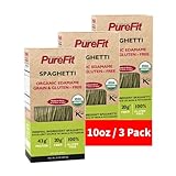 PureFit Organic Edamame Spaghetti Pasta，High Protein Pasta，Low Carb Keto Pasta, Gluten-Free, Vegan, Non-GMO, Kosher, Plant-Based Bean Noodles - 3 Pack(30 Oz/15 Servings)