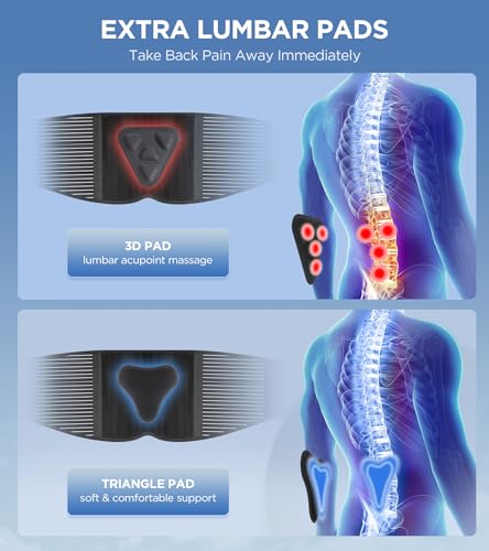 Lower Back Pain Relief Brace with 3D Lumbar Pad and Adjustable Straps for Men/Women – Soft, Breathable Mesh Support for Herniated Disc and Sciatica