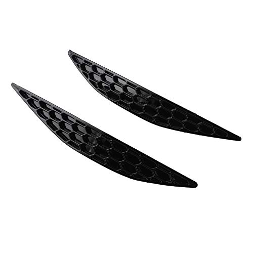 Rear Bumper Reflectors,2pcs Gloss Black Rear Bumper Reflector Honeycomb Delete Set Fit For MK7 2013?2016