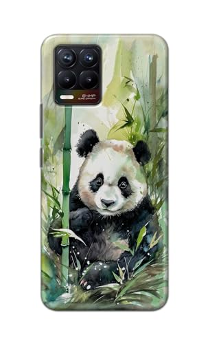 Image of Printed Hard Back Cover for Realme 8 4G Back Cover (Panda -J1) -190724(EA)