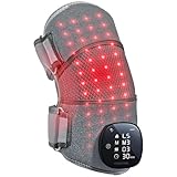 FORTHiQ RED+ Kniebandage mit Wärme und Rotlicht, 5 Intensitätsstufen, 52 Rot- & Infrarotlichtern, kabellos und verstellbar für Knie, Ellenbogen & Schultern, Geschenk für Männer & Frauen