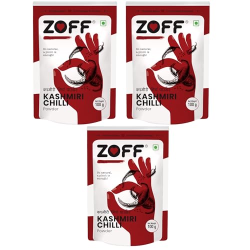 Image of Zoff Kashmiri Red Chilli Powder - Sun-Dried Kashmiri mirch powder, and Cool Ground for a Pure, Flavorful Experience in Every Dish - kashmiri lal mirch powder 300g