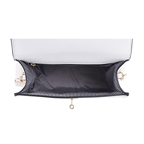 Evve Women's Top Handle Satchel With Detachable Strap Small Pebbled Leather Crossbody Bag | Wt #TOP4