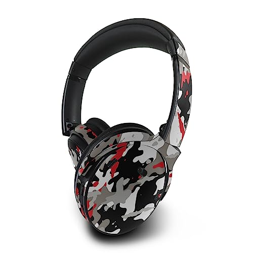 Image of MightySkins Skin Compatible with Bose QuietComfort 45 Headphones - Red Camo | Protective, Durable, and Unique Vinyl Decal wrap Cover | Easy to Apply, Remove, and Change Styles | Made in The USA
