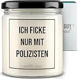 candle guy Vela perfumada | Solo follo con policías | Hecho a mano con cera de soja 100% | 70 horas de combustión