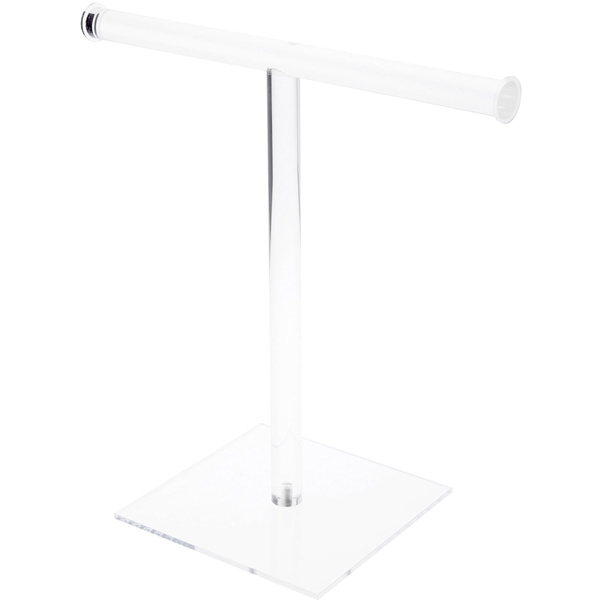 Plymor Clear Acrylic T-Bar Necklace Display Stand, 15.5