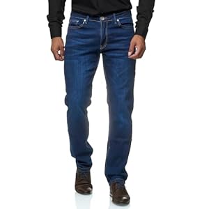 Herren-Jeans – Regular-Fit Straight-Cut – Stretch – Jeans-Hose Basic Washed