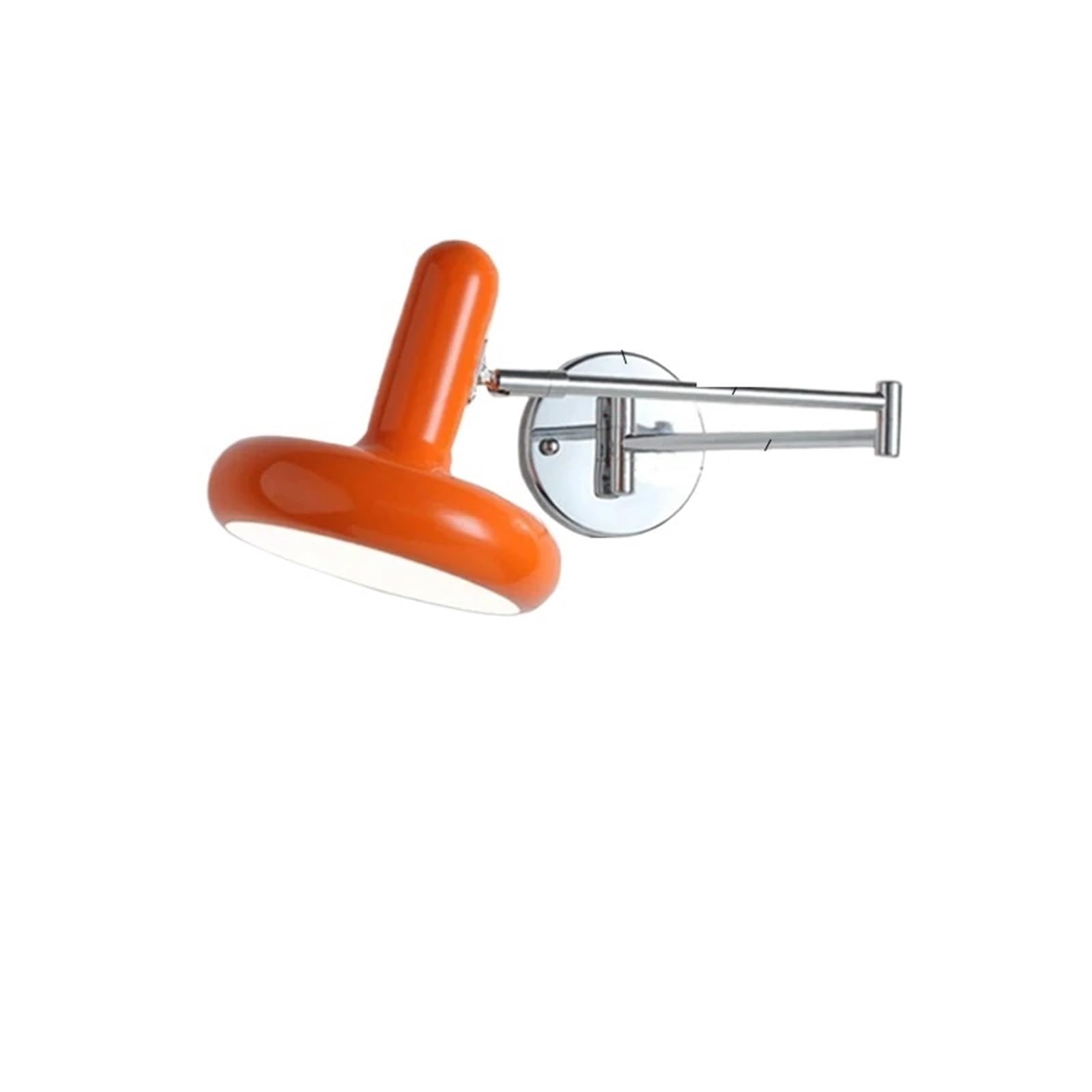 DOTHMVGTD Nordic Modern Retractable Rotatable Swinging Wall Lamp Bedroom Bedside Sliding Reading and Working No Wiring Needed(Orange)