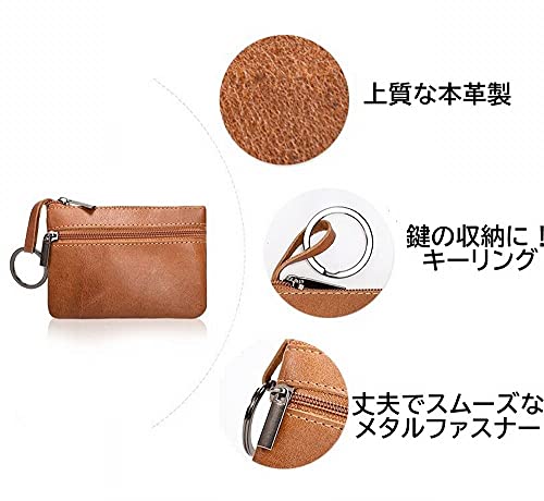 Beatus コインケース 小銭入れ レザー 本革 ミニ財布 コンパクト メンズ レディース (ブラック) の商品画像 5